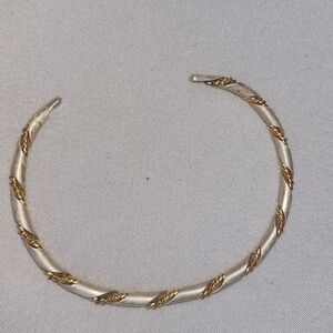 Silver and Brass Bangle Bracelet